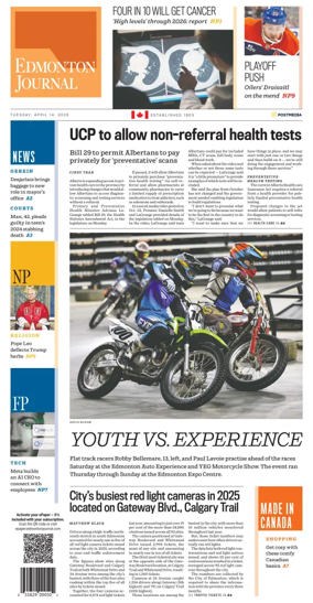 Cover of Edmonton Journal