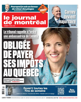 Cover of Le Journal de Montreal