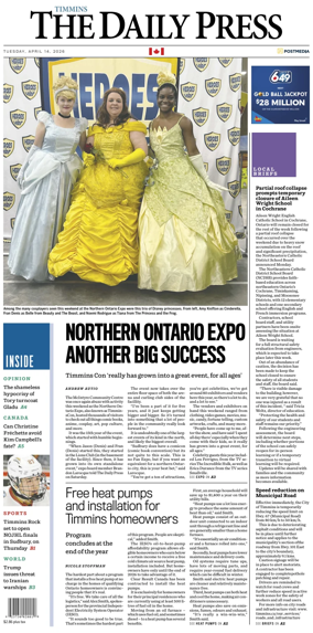 Cover of The Daily Press (Timmins)