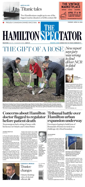 Cover of The Hamilton Spectator