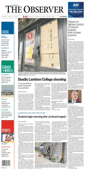 Cover of The Observer (Sarnia)
