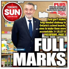 Cover of Toronto Sun