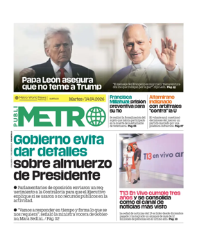 Cover of Publimetro Chile
