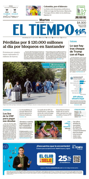Cover of El Tiempo (Bogota)