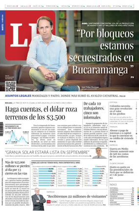 Cover of La Republica (Colombia)