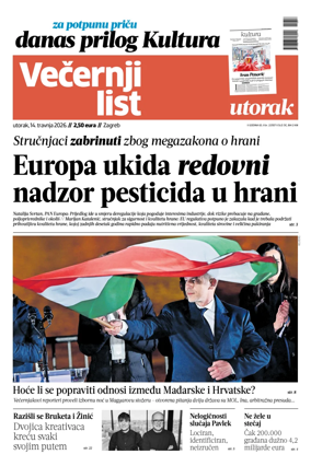 Cover of Vecernji list - Zagreb