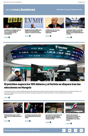 Cover of Euronews Business (Spanish) Compiled Edition