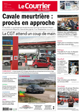 Cover of Le Courrier de l’Ouest (Angers)