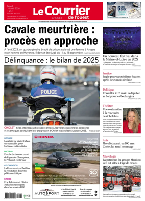 Cover of Le Courrier de l’Ouest (Cholet)