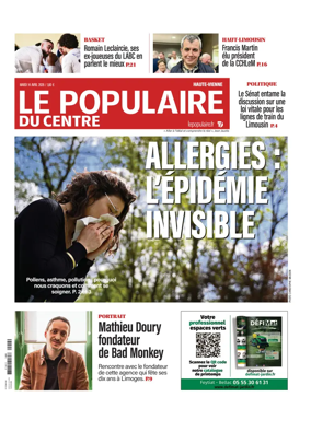 Cover of Le Populaire du Centre (Haute-Vienne)