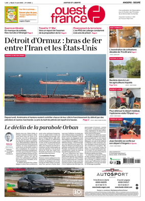 Cover of Ouest France (Angers / Segre)
