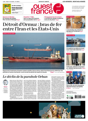Cover of Ouest France (Les Herbiers / Montaigu)