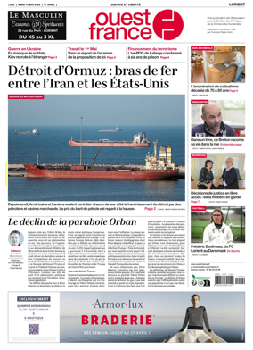 Cover of Ouest France (Lorient)