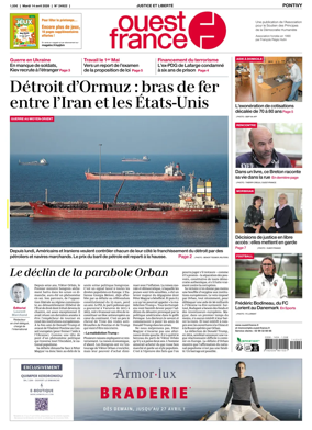Cover of Ouest France (Pontivy)