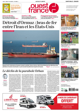 Cover of Ouest France (Saint-Malo)