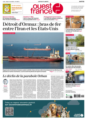 Cover of Ouest France (Sarthe)
