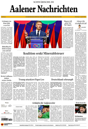 Cover of Aalener Nachrichten