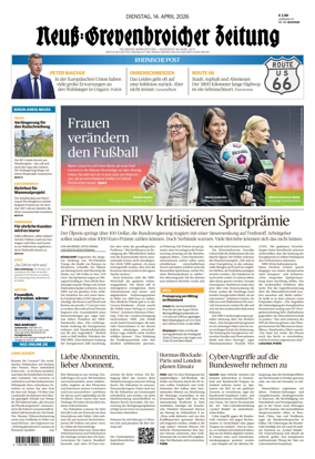Cover of Neuss-Grevenbroicher Zeitung Neuss