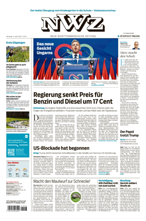Cover of NWZ – Neue Wurttembergische Zeitung