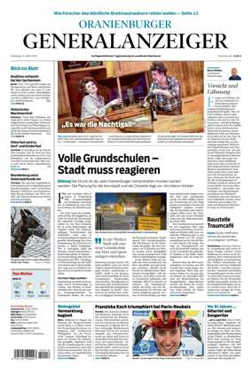 Cover of Oranienburger Generalanzeiger