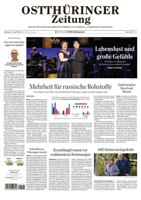 Cover of Ostthuringer Zeitung (Posneck)