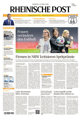 Cover of Rheinische Post - Monchengladbach and Korschenbroich