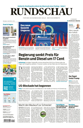 Cover of Rundschau fur den Schwabischen Wald – Der Kocherbote