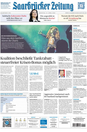 Cover of Saarbruecker Zeitung