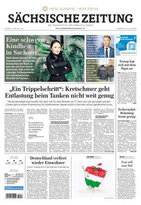 Cover of Sachsische Zeitung (Gorlitz & Niesky)