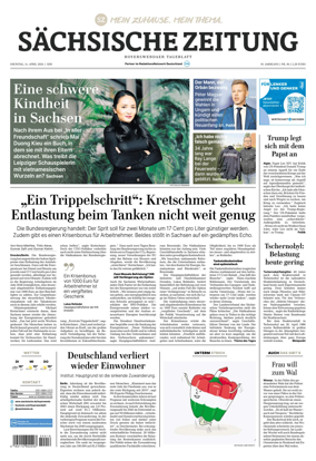 Cover of Sachsische Zeitung (Hoyerswerda)