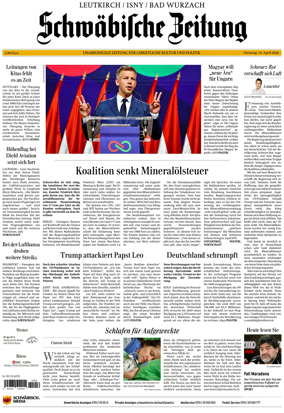 Cover of Schwabische Zeitung (Leutkirch / Isny / Bad Wurzach)