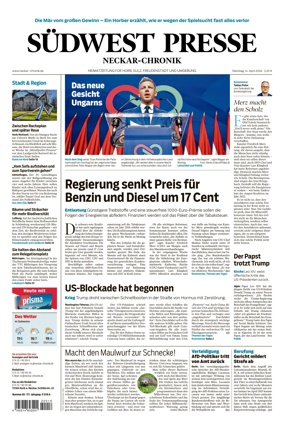 Cover of SUDWEST PRESSE - Neckar-Chronik