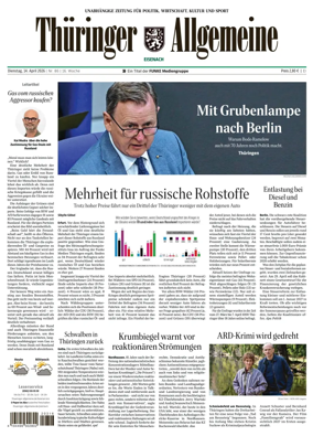 Cover of Thuringer Allgemeine (Eisenach)