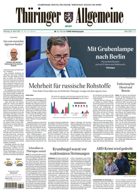 Cover of Thuringer Allgemeine (Erfurt)