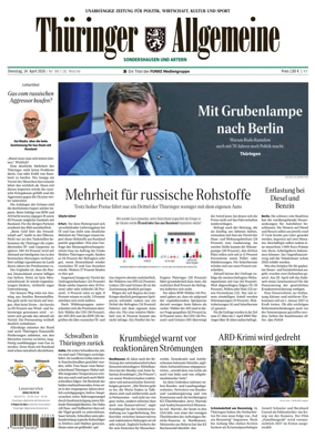 Cover of Thuringer Allgemeine (Sonderhausen und Artern)