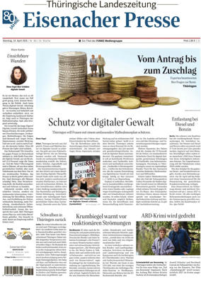 Cover of Thuringische Landeszeitung (Eisenach)