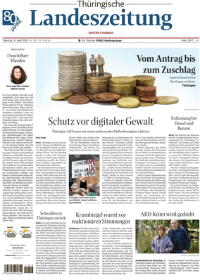 Cover of Thuringische Landeszeitung (Unstrut-Hainich-Kreis)