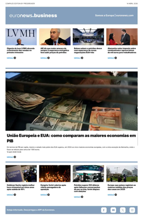 Cover of Euronews Business (Portuguese)