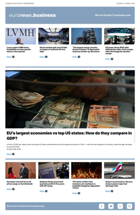 Cover of Euronews Business