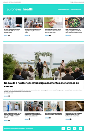 Cover of Euronews Health (Portuguese)
