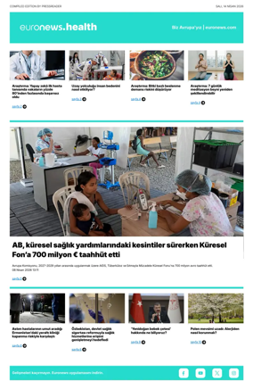 Cover of Euronews Health (Turkish) Compiled Edition
