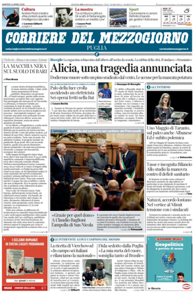 Cover of Corriere del Mezzogiorno (Puglia)