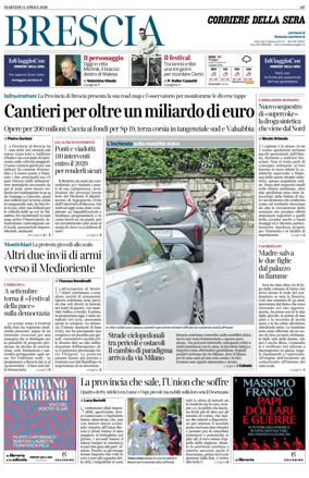 Cover of Corriere della Sera (Brescia)