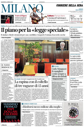 Cover of Corriere della Sera (Milano)