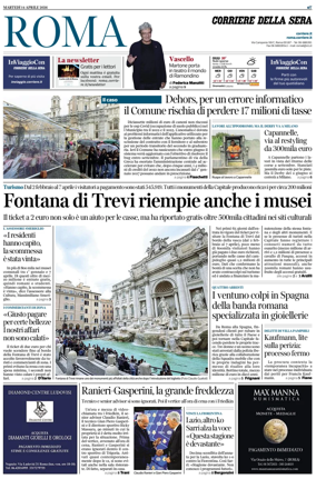 Cover of Corriere della Sera (Roma)