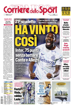 Cover of Corriere dello Sport