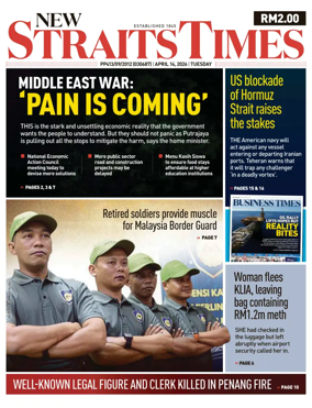 Cover of New Straits Times