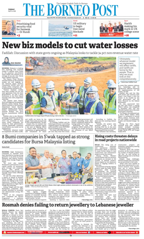 Cover of The Borneo Post (Sarawak)