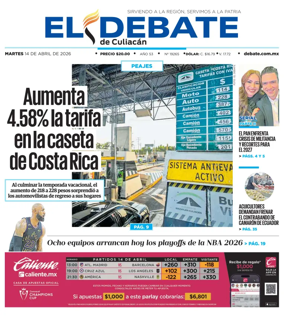 Cover of El Debate de Culiacan