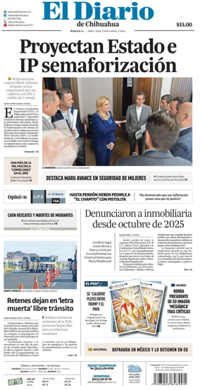 Cover of El Diario de Chihuahua